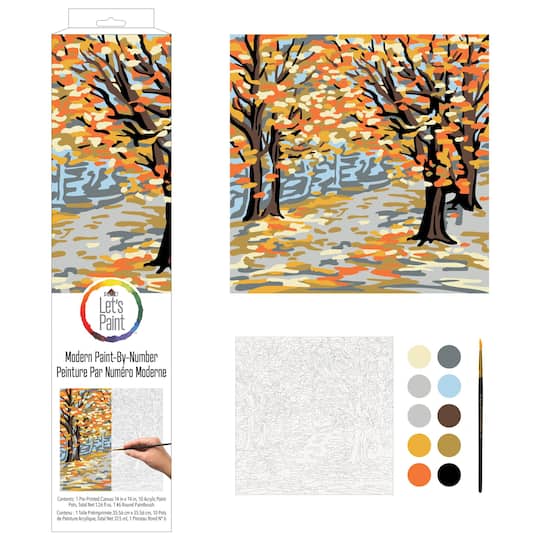 Plaid&#xAE; Fall Landscape Paint-By-Number Kit